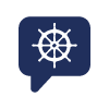 Ships wheel icon representing marine navigation systems Lymington